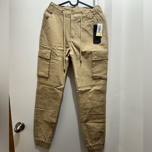 Khaki Cargo Jogger Pants